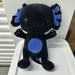Cute Huggable Fiesta Black And Blue Axolotl Plush 13” Axie Stuffed Animal Toy